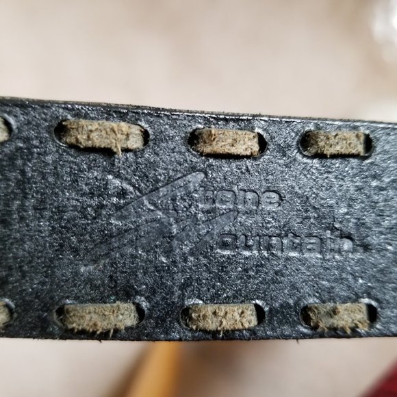 Stone Mountain Black Italian Leather Eurometal Silver Engraved Buckle, Size 36 - Picture 14 of 15